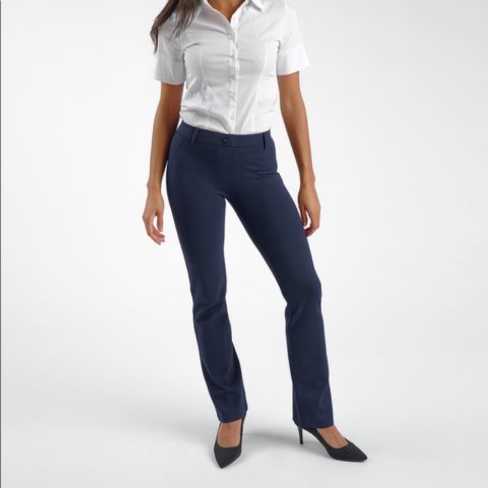 Betabrand classic straight leg toga pants